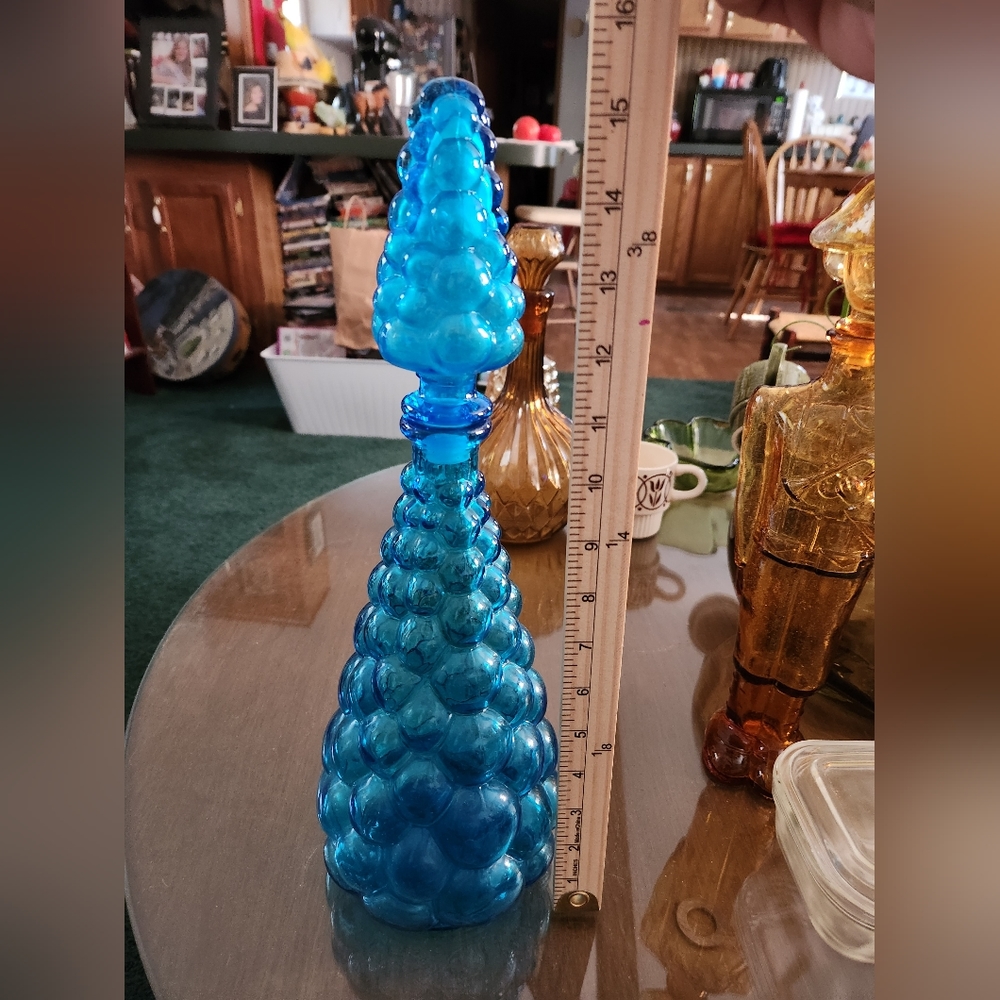 MCM Empoli Blue Bubble Genie Bottle/Decanter